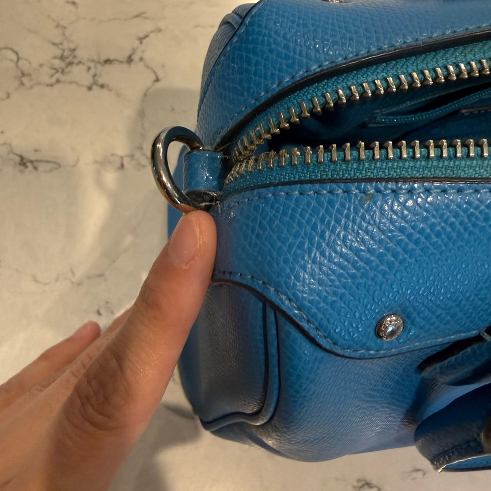 Coach Mini Bennett Satchel in Lapis Blue Leather Crossbody - Picture 11 of 11